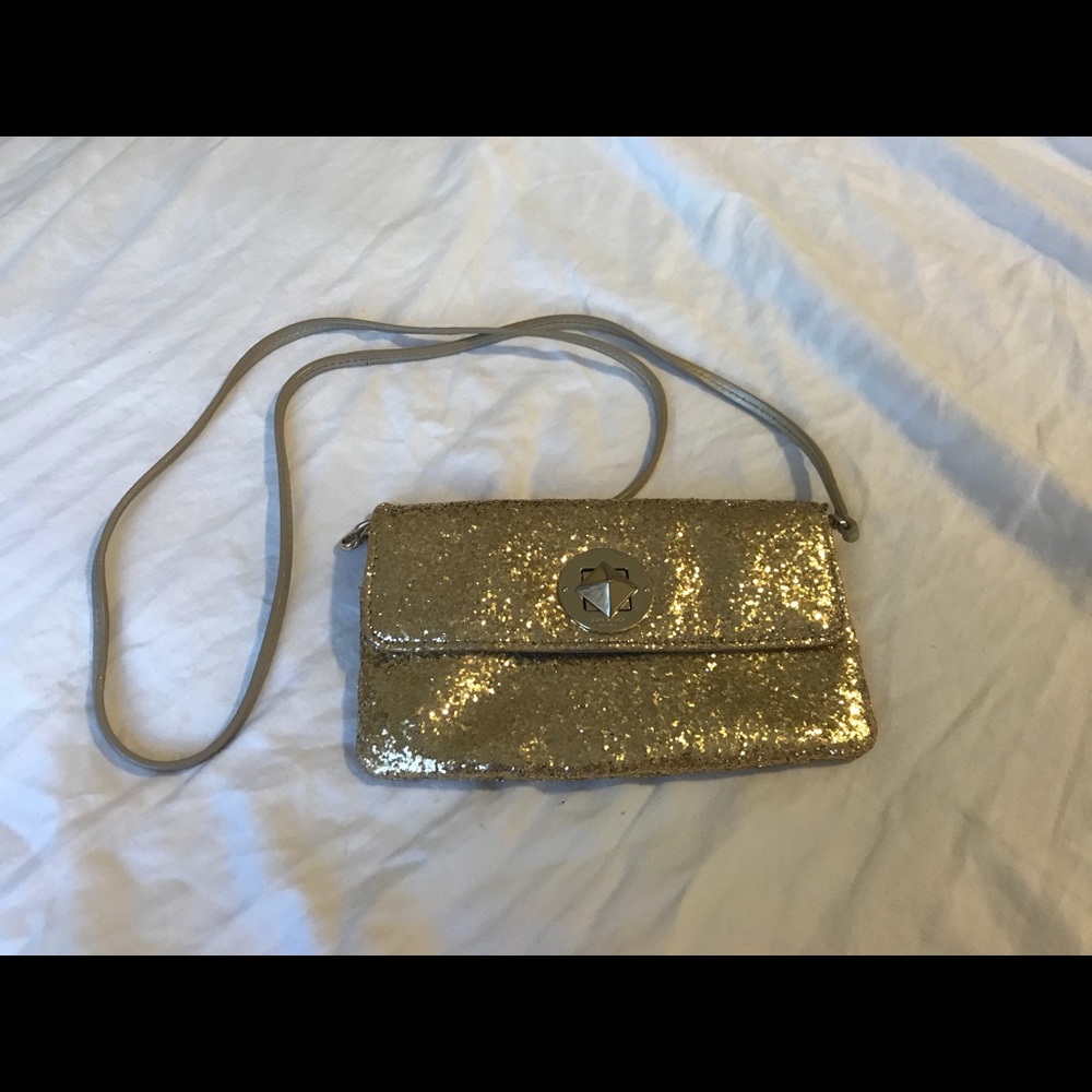 Kate Spade Gold Glitter Crossbody